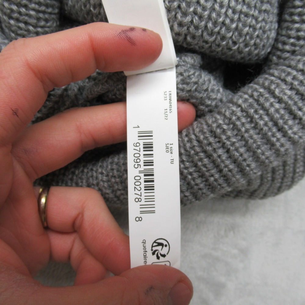 Roxy Freja Beanie Womens One Size Grey Ribbed Knit Water Repellent Hat $30 NEW - Picture 8 of 14